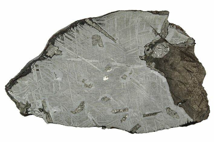 Etched Saint-Aubin Iron Meteorite Slice ( g) - France #346549